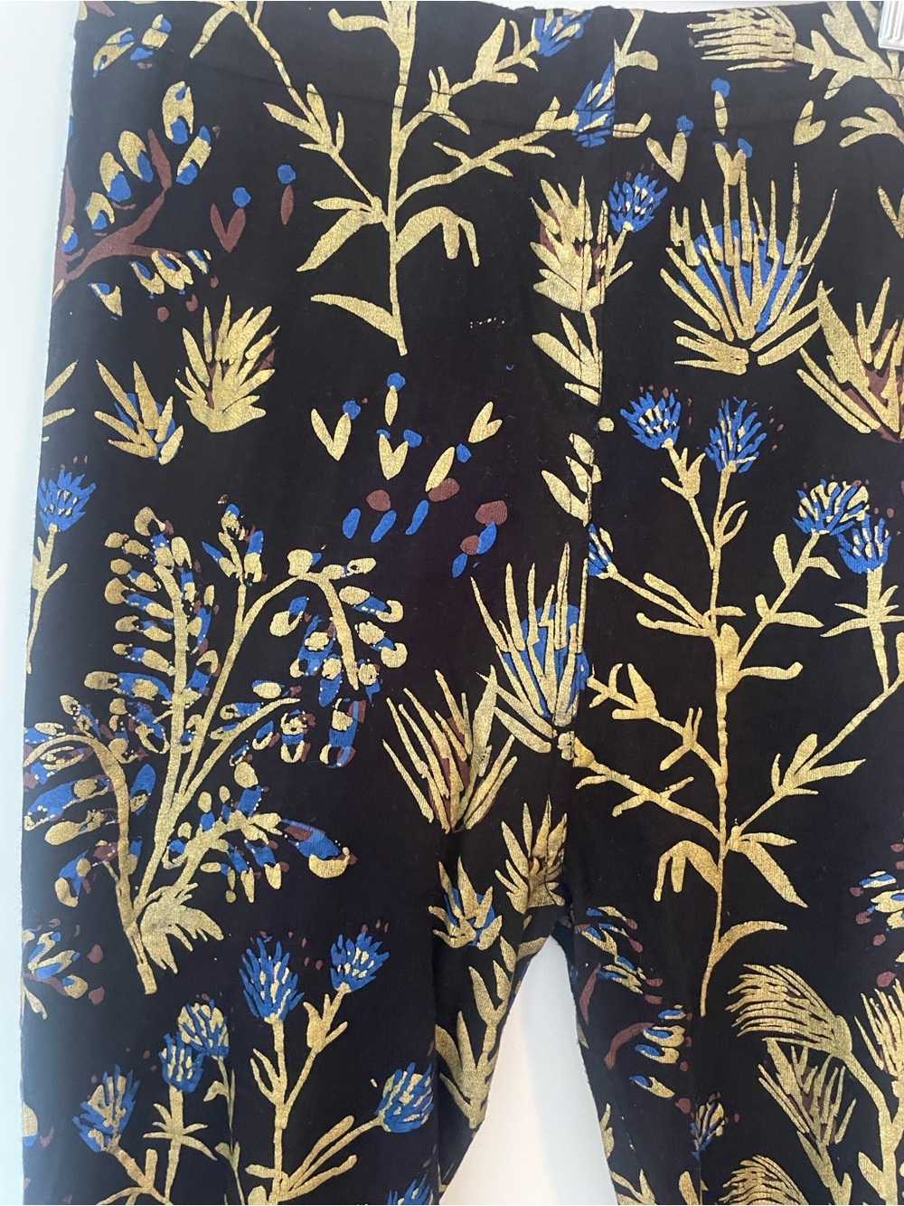 SOLD - Thief and Bandit Floral Metallic Print Leggings